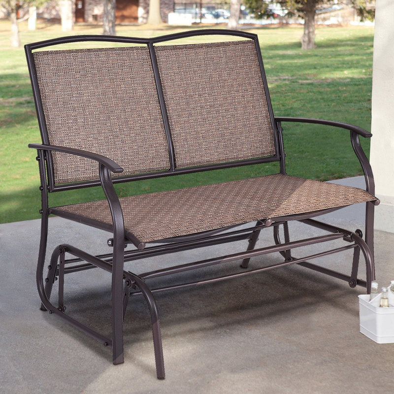 Red Barrel Studio® Patio Glider Rocking 2 Person Outdoor Bench | Wayfair